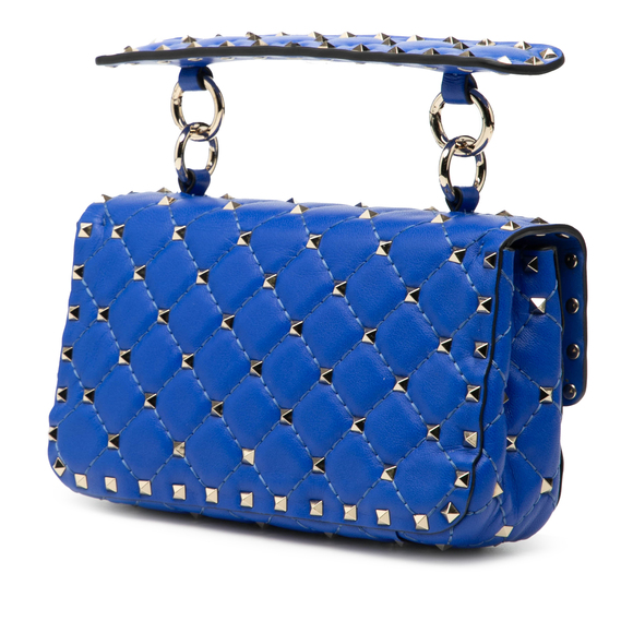 Pre-Loved Valentino Small Nappa Rockstud Spike Satchel - Picture 2 of 8